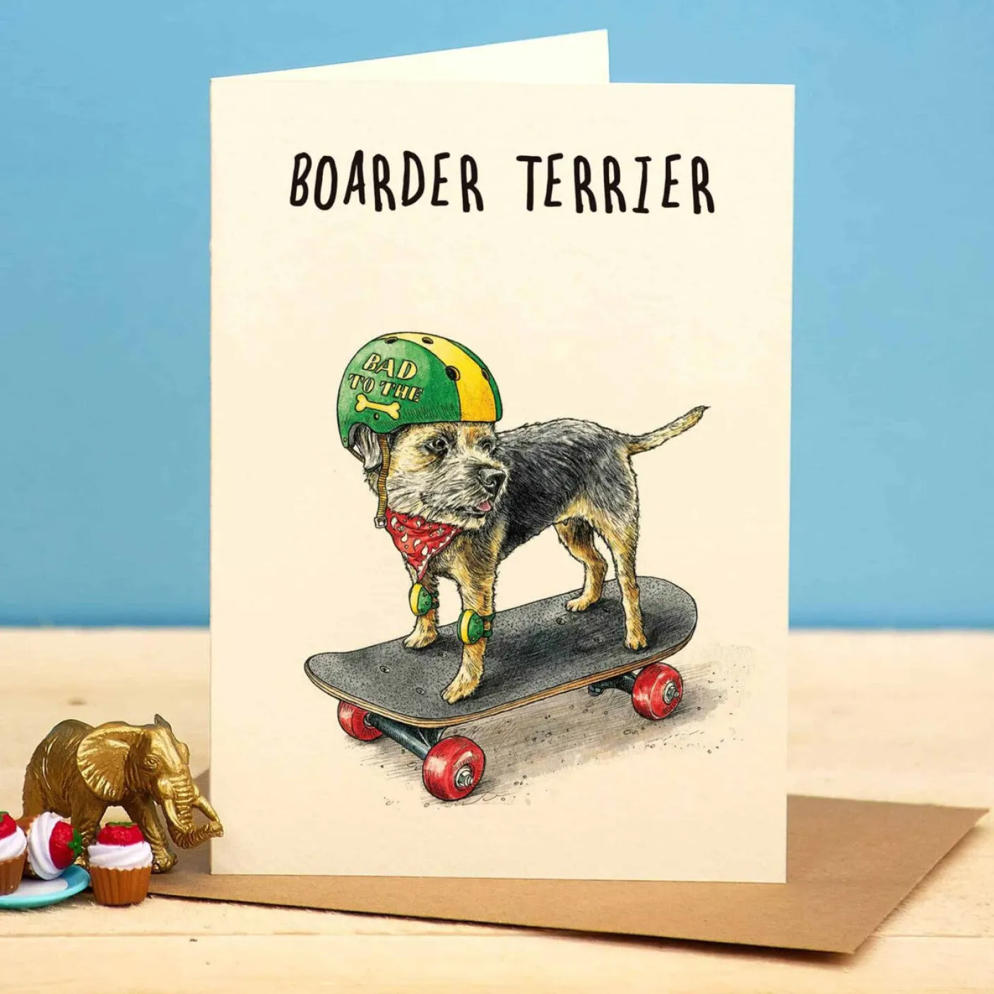 Boarder Terrier Greetings Card