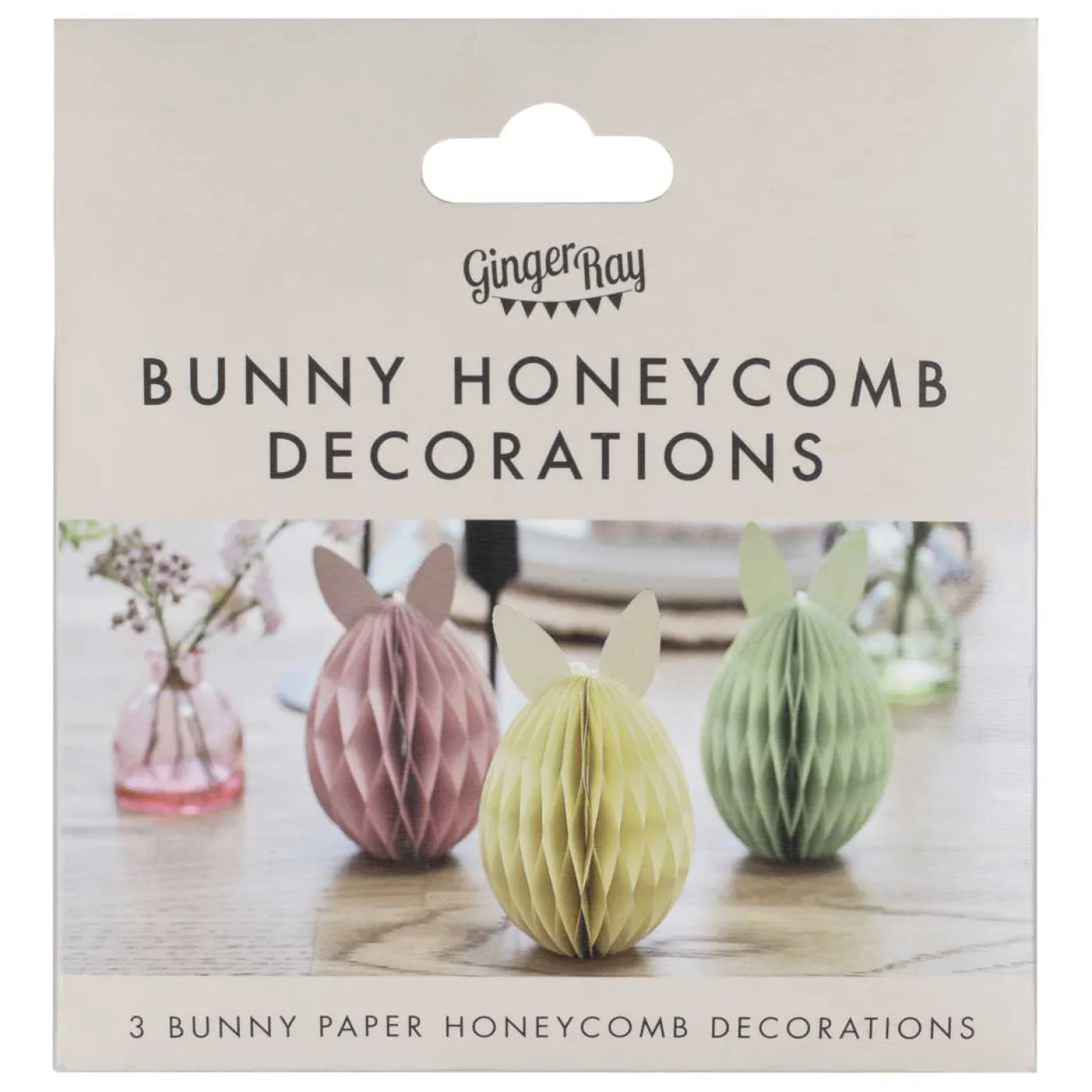 Easter Bunny Honeycomb Decorations
