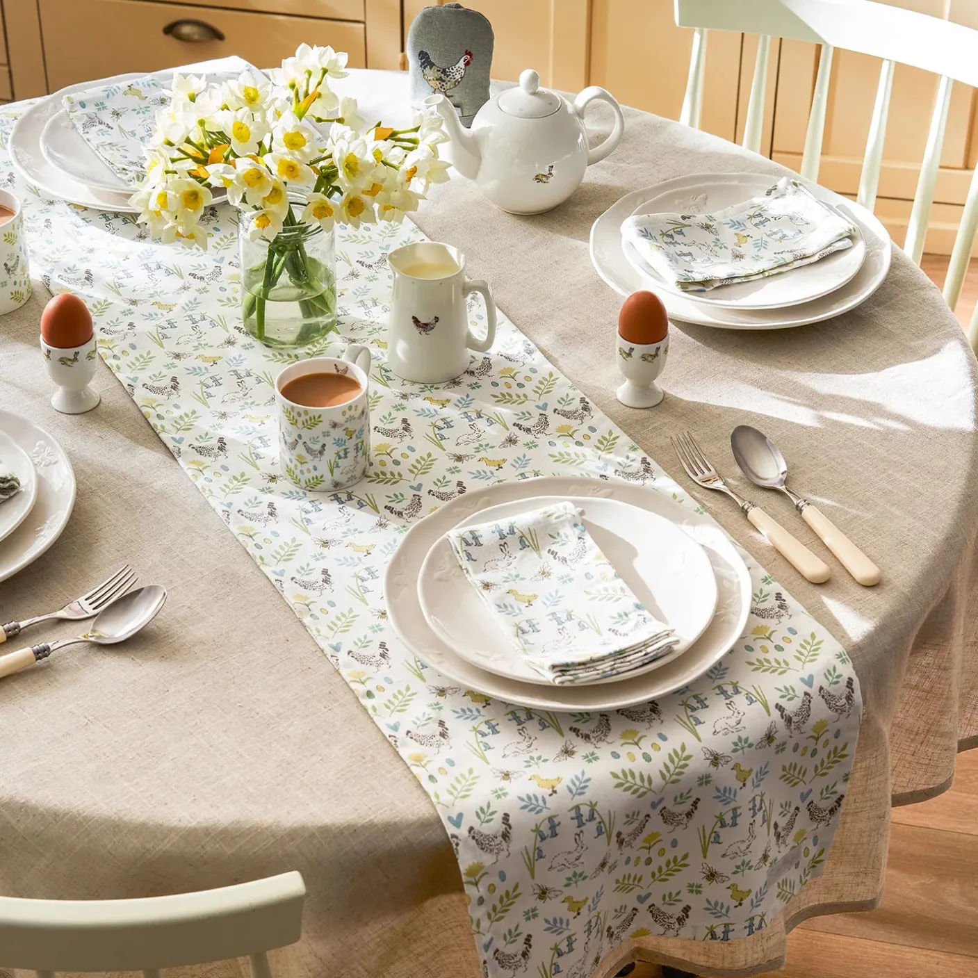 Spring Chickens Table Runner