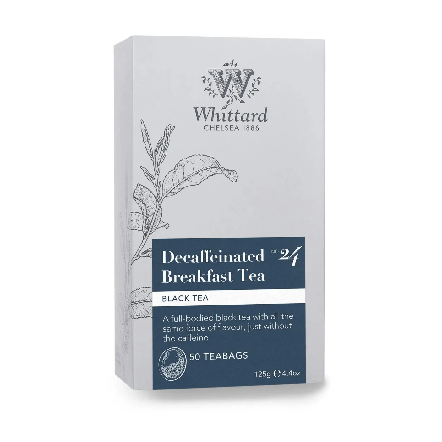 Whittard Decaf English Breakfast 50 Traditional Teabags