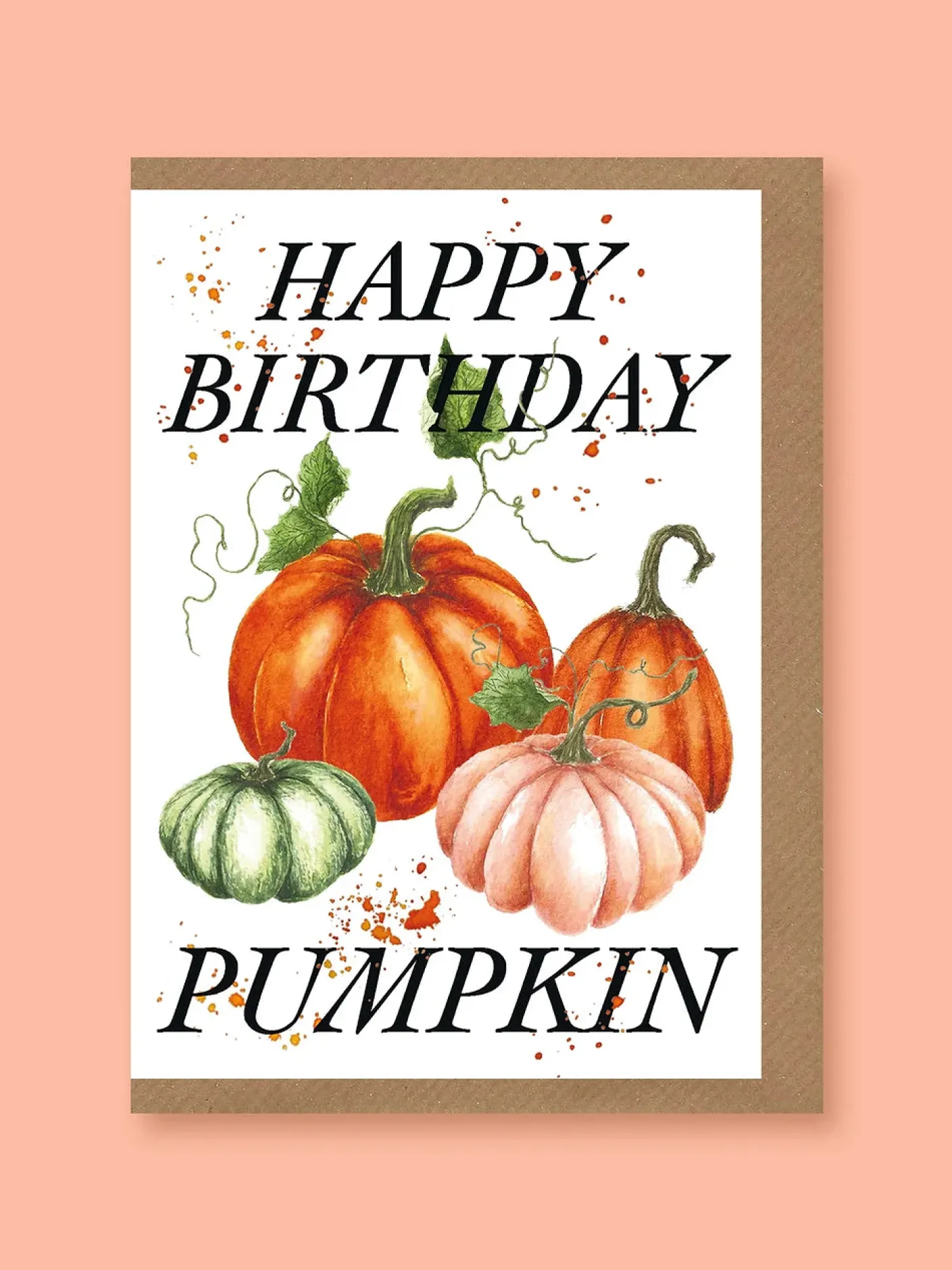 Happy Birthday Pumpkin Greetings Card