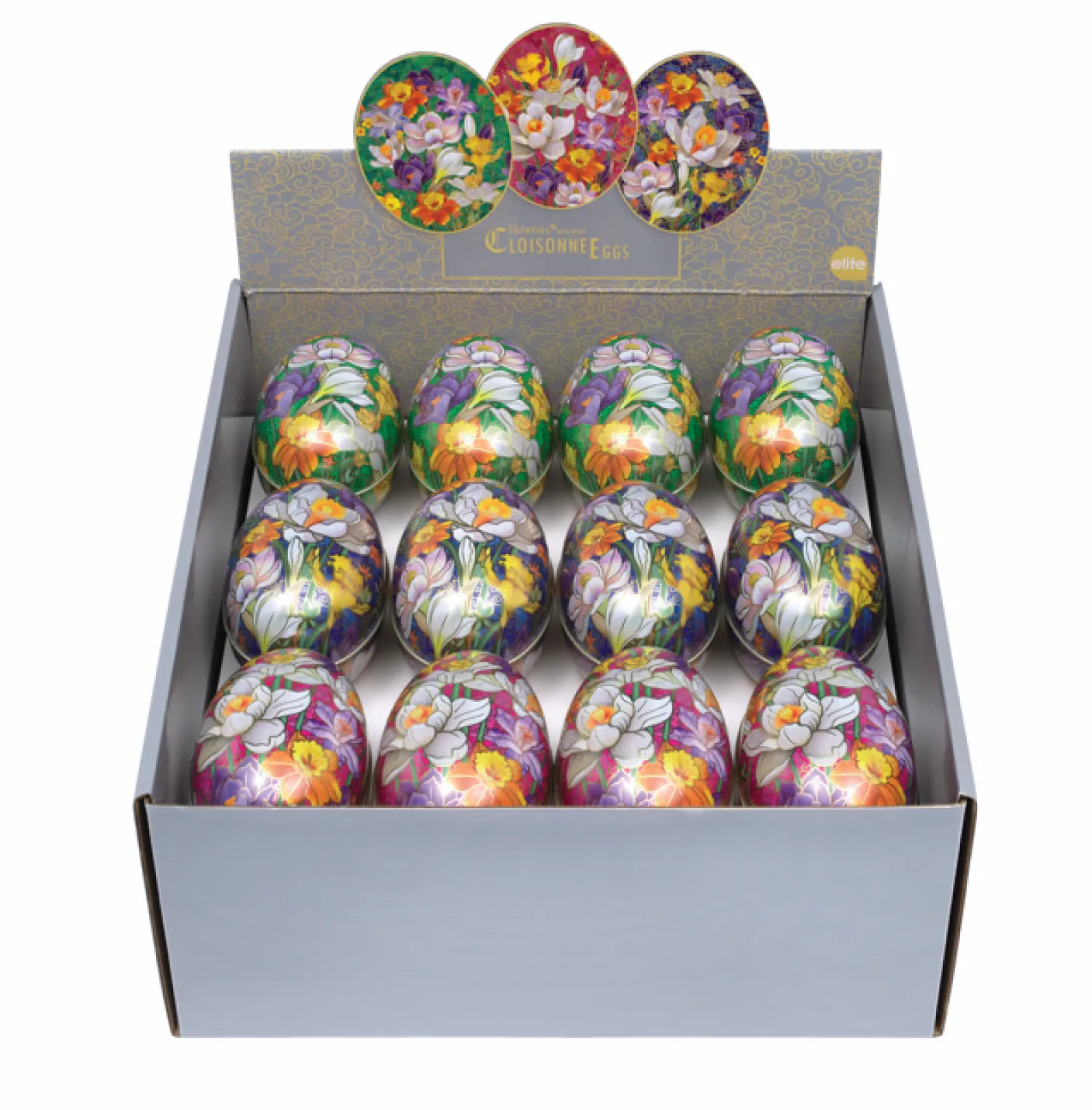 Cloisonne Medium Tin Easter Eggs