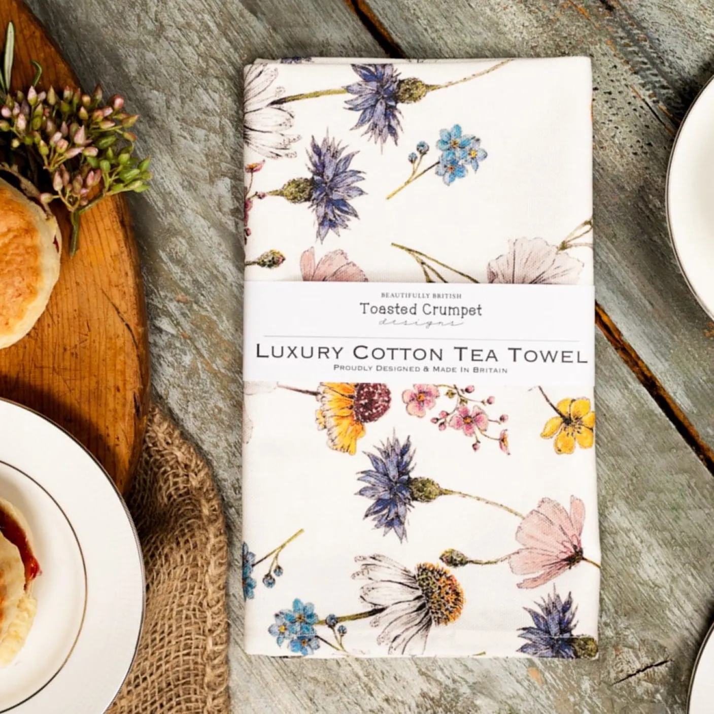 Regency Gardens (Pure) Tea Towel