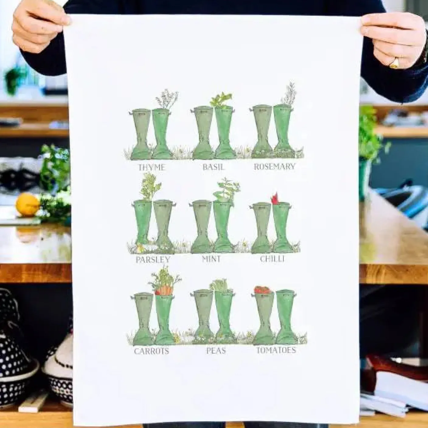 Garden Lover Welly Boot Tea Towel by This Is Nessie