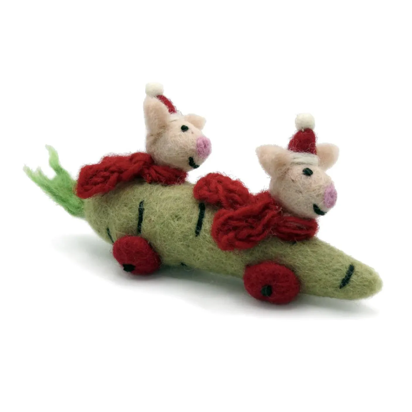 Christmas Parsnip Car with Piglets