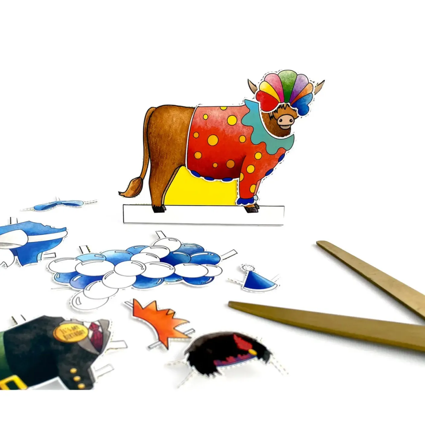 Dress a Highland Cow Birthday Card