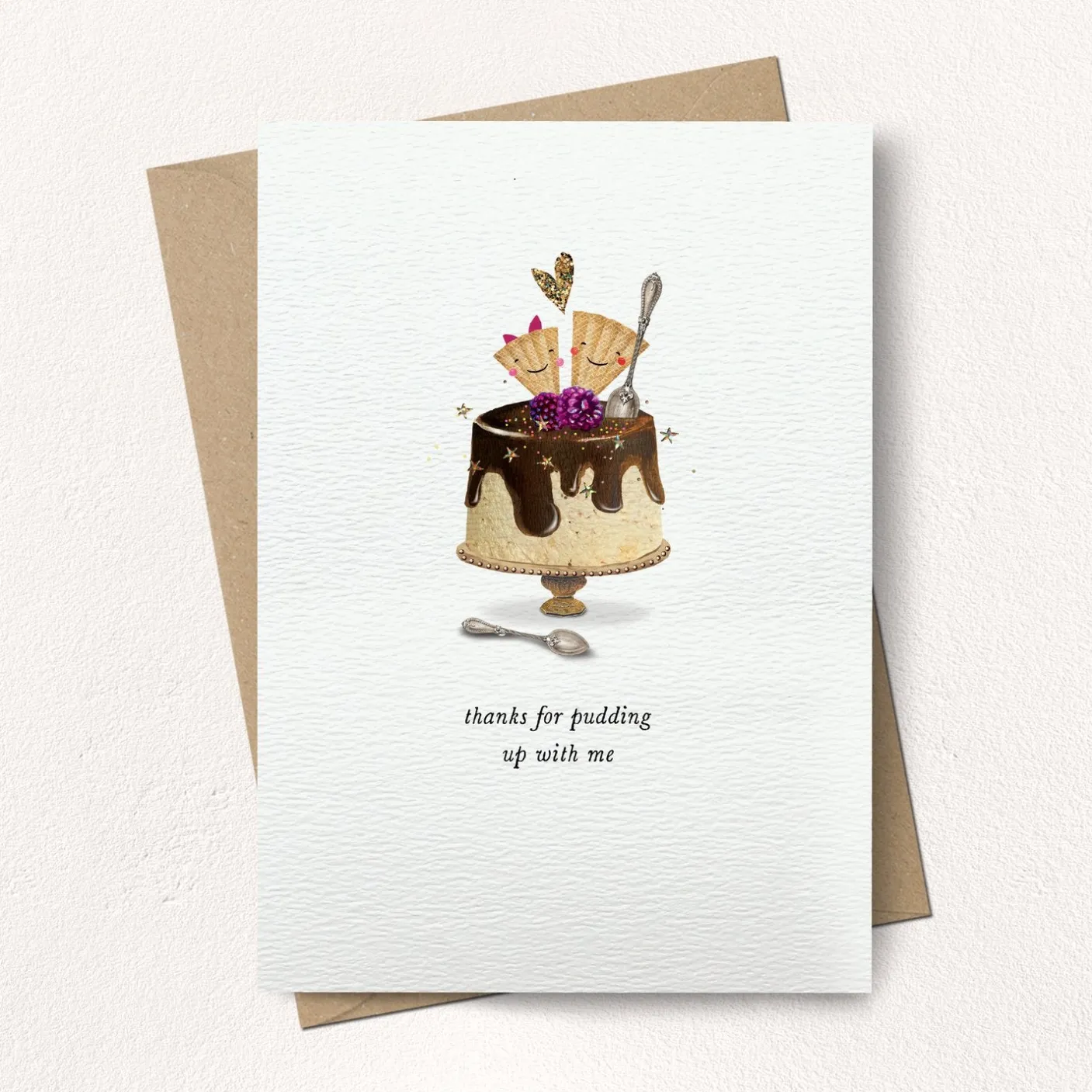 Thanks for Pudding Up With Me Birthday Greeting Card