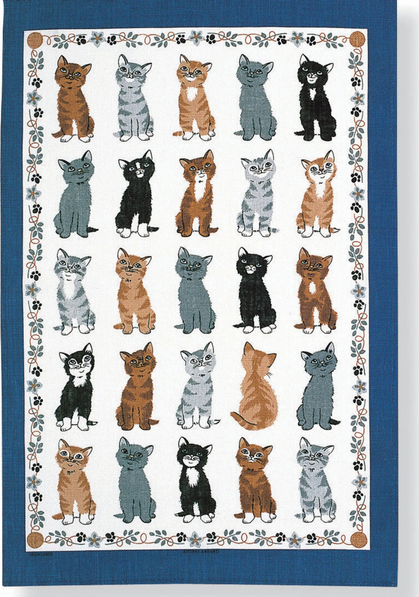 Kittens Arrived Tea Towel