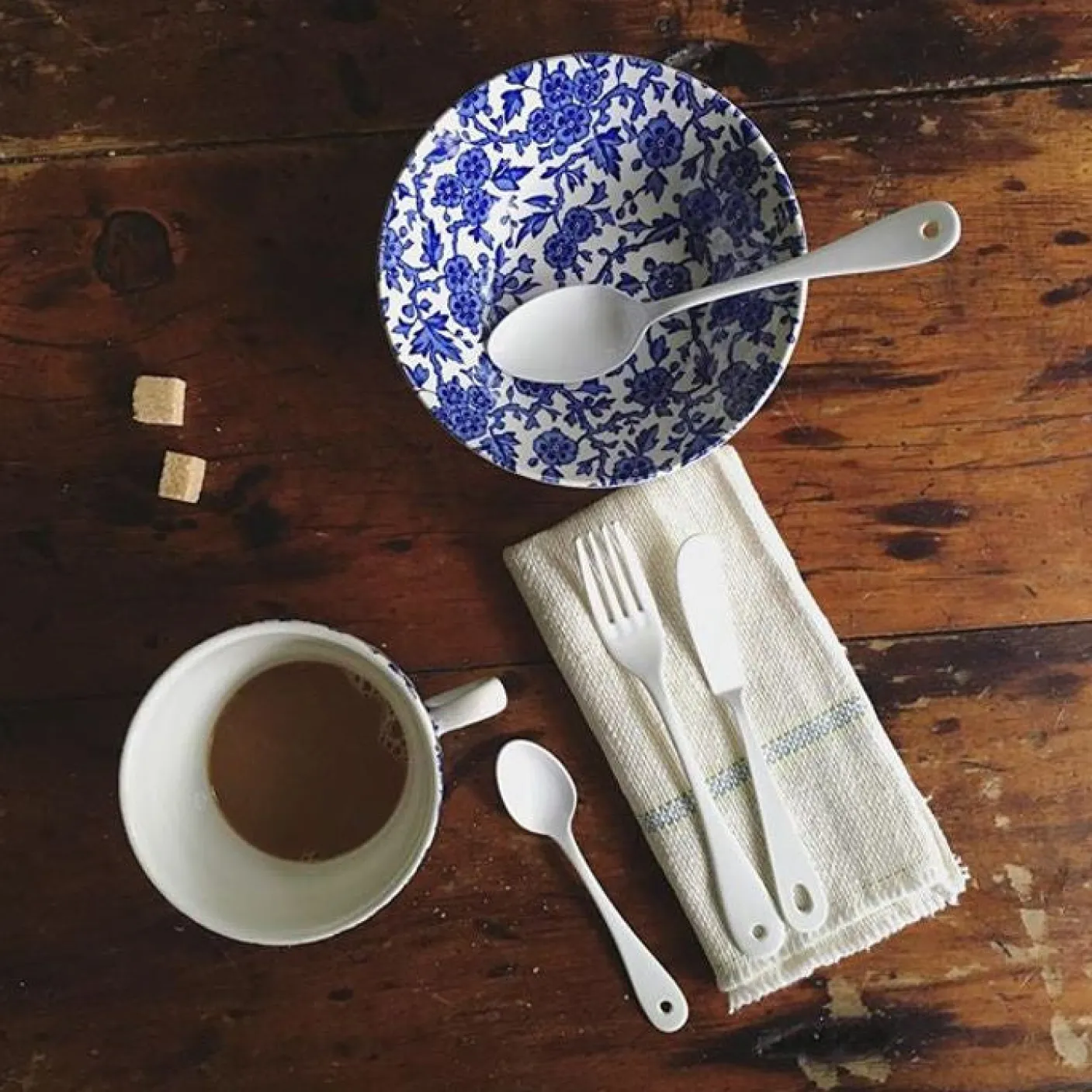 Blue Calico Cereal Bowl