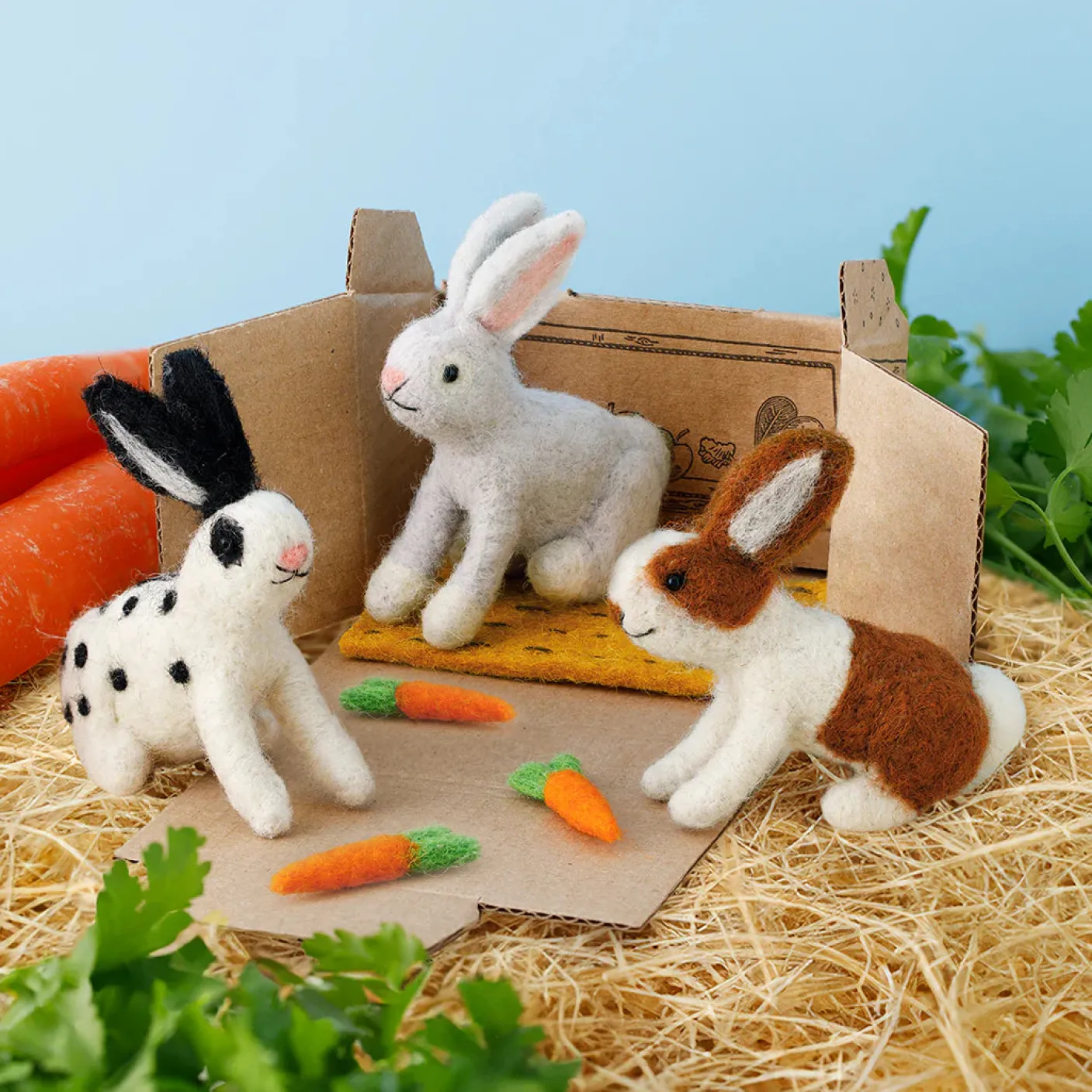 Clover Rabbit with Carrot Nibbles
