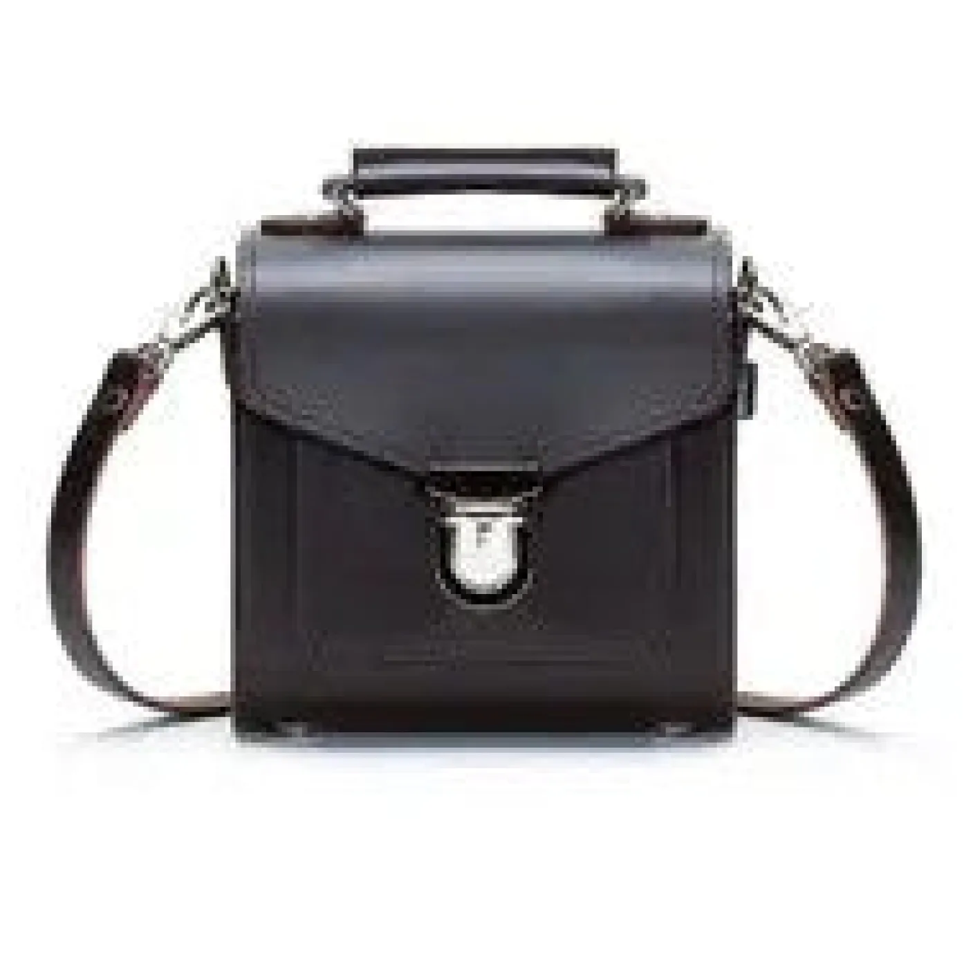 Zatchels Handmade Leather Sugarcube Dark Brown Small Handbag