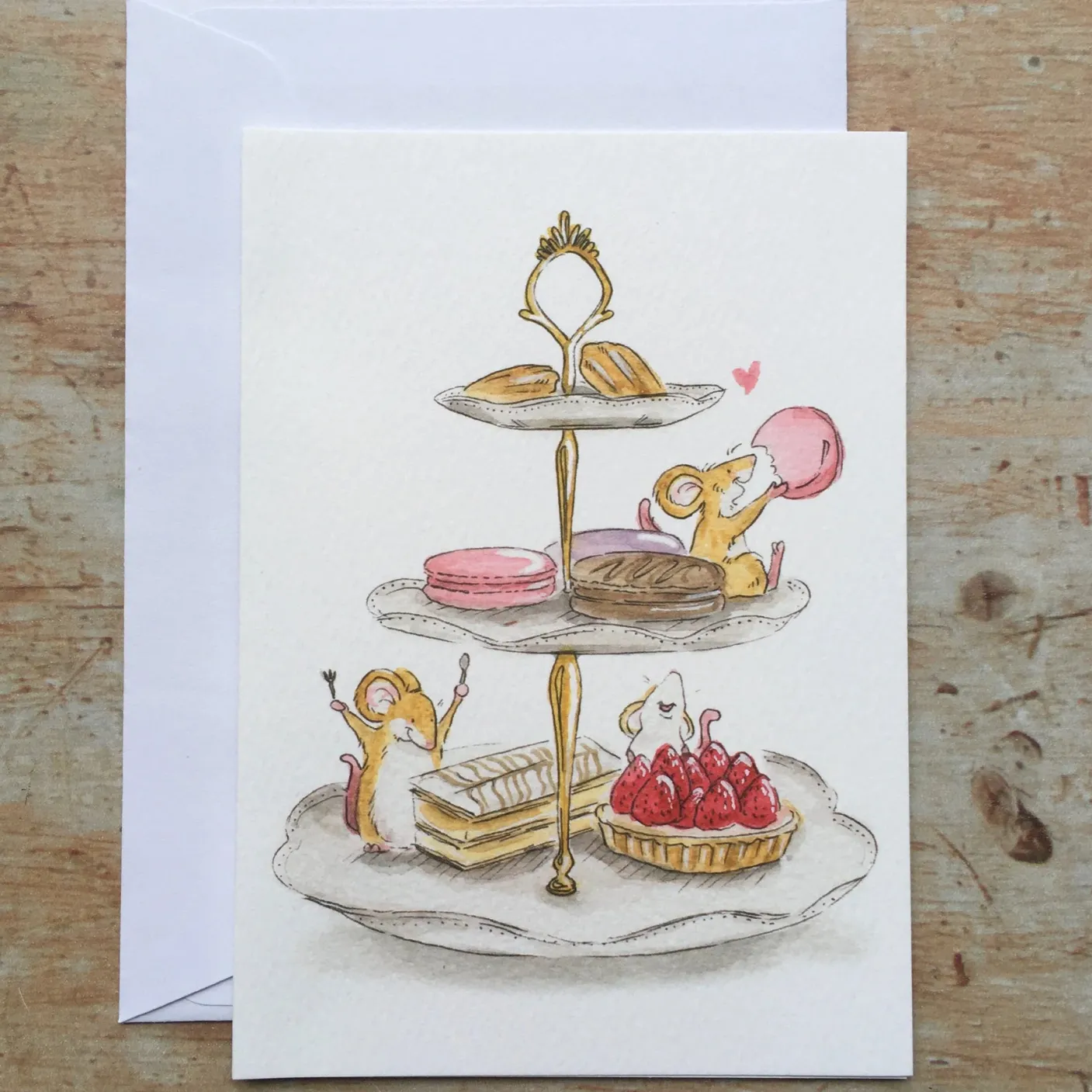 Patisserie Mice Greeting Card