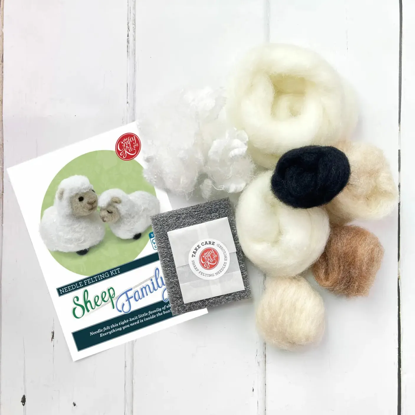 Sheep Family Needle Felting Kit