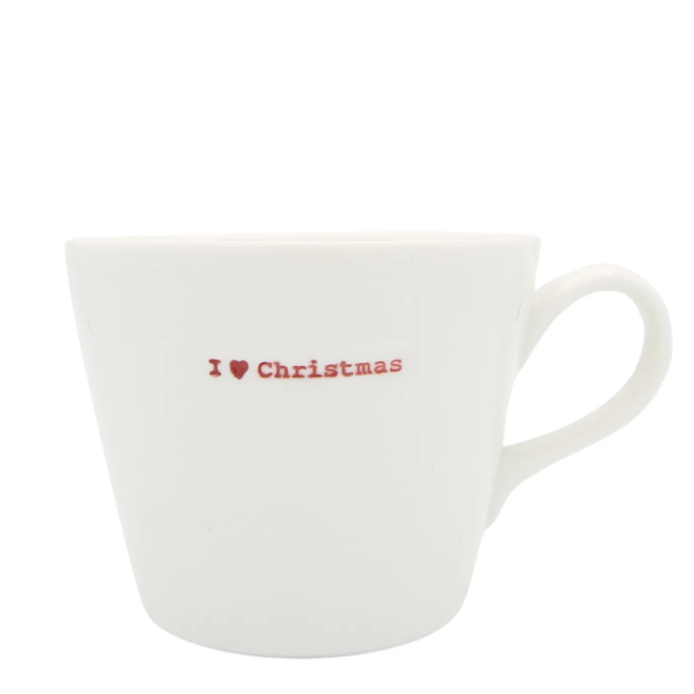 Bucket Mug - I *heart* Christmas