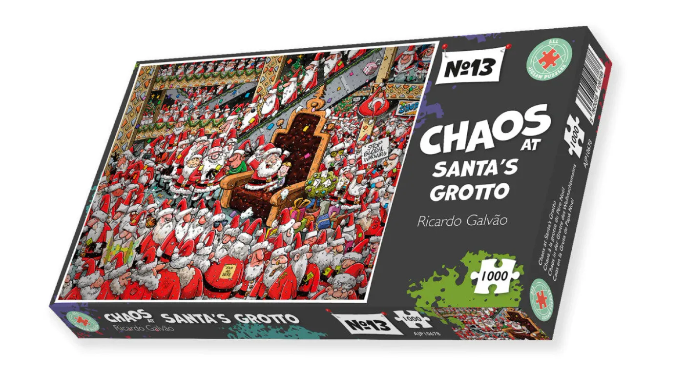 Chaos at Santa's Grotto 1000 Piece Jigsaw Puzzle