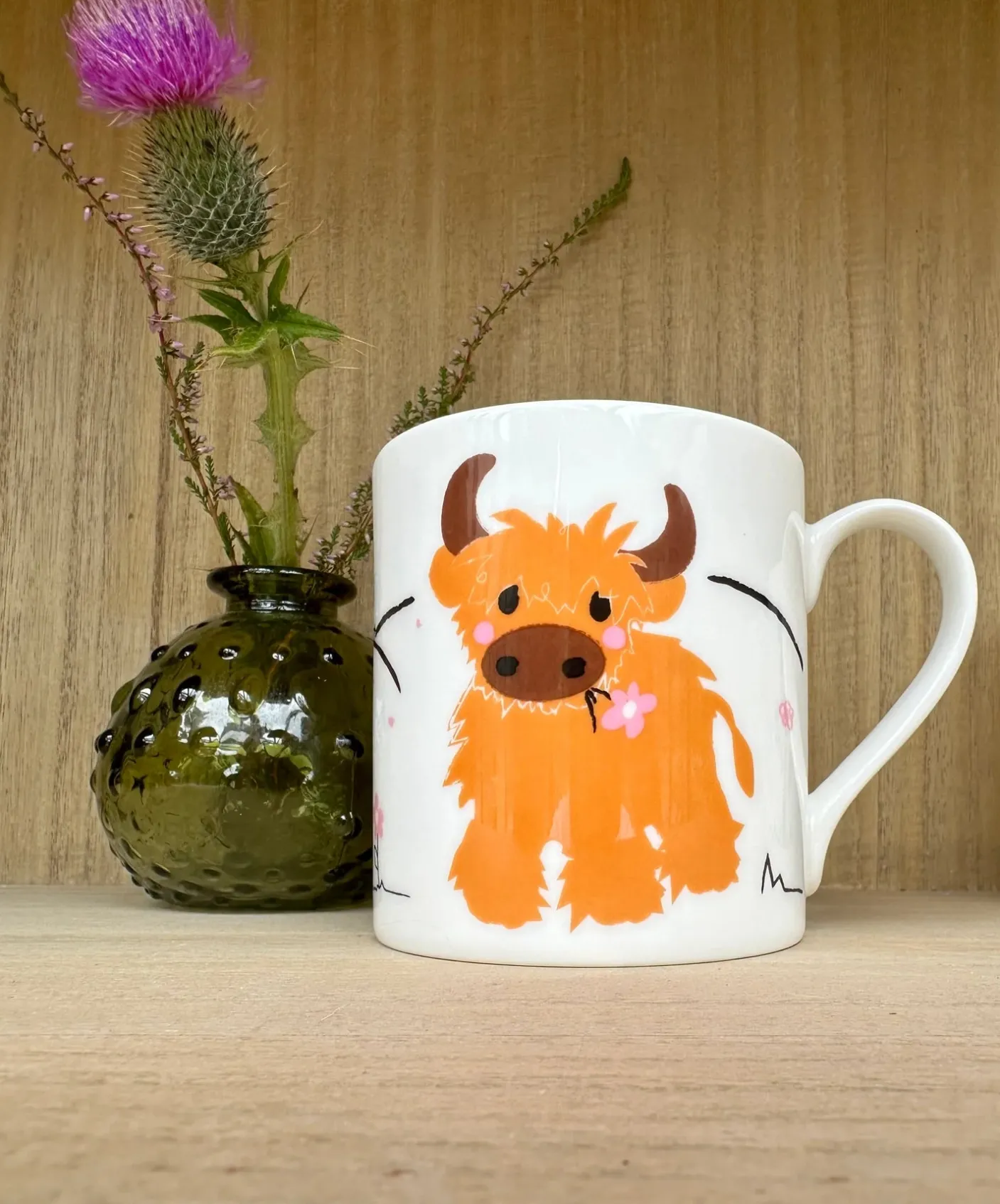 Wee Highland Coo Bone China Mug
