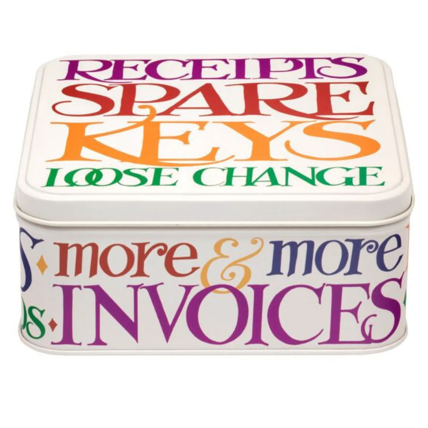 Rainbow Toast Recipts Square Tin