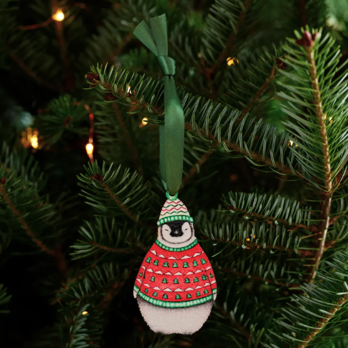 Penguin Wooden Christmas Decoration