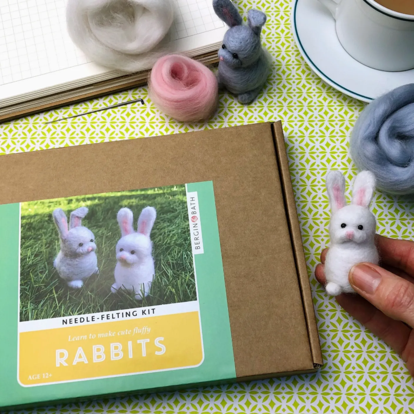 Rabbits Needle Felting Kit