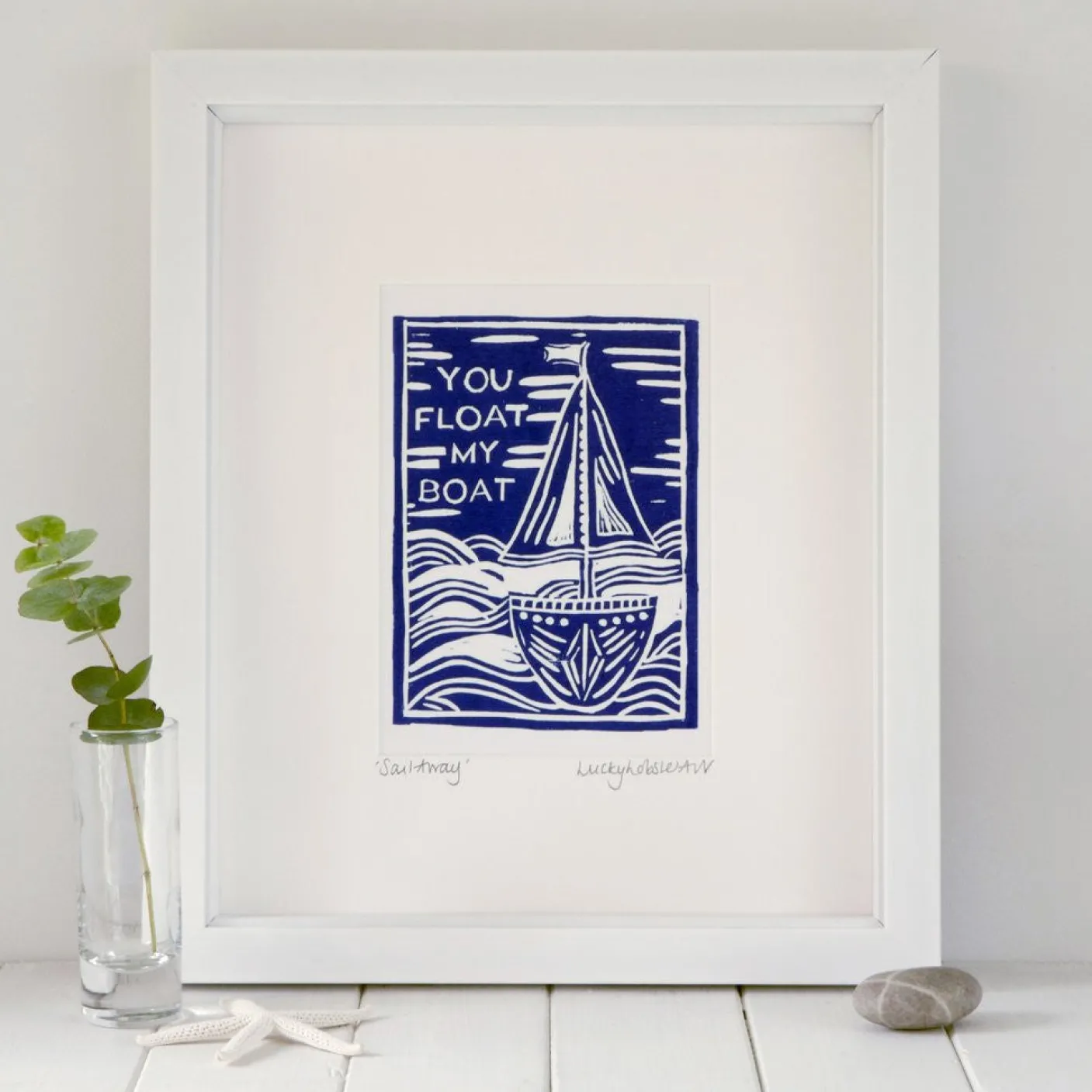 Boat Print Mounted