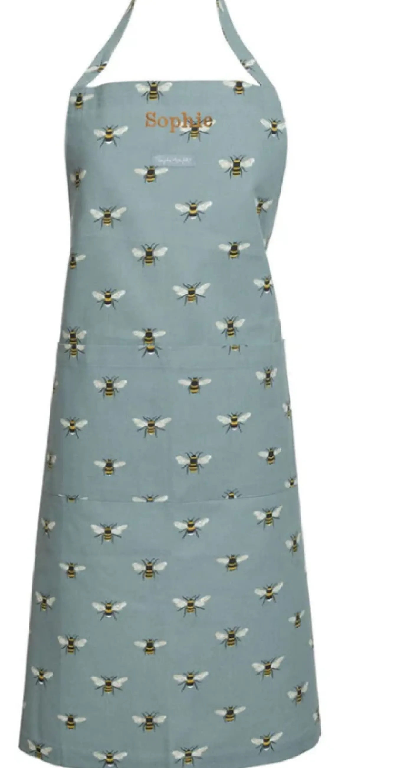 Bees Adult Apron Teal
