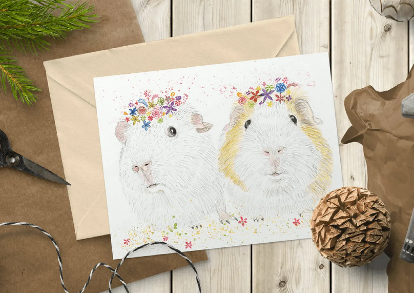 Bubble and Squeak Blank Greetings Eco Card