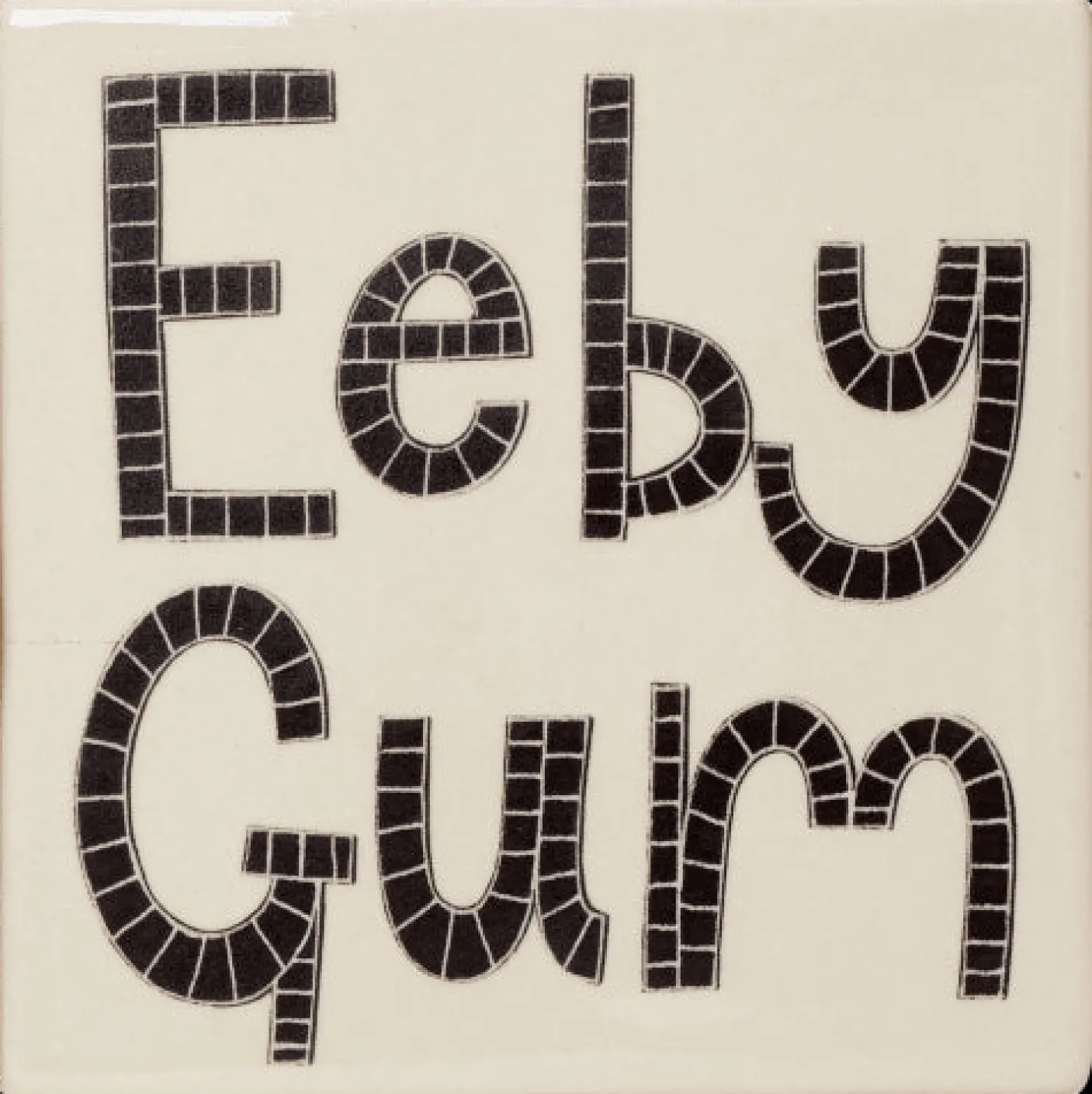 Ee By Gum Coaster by Moorland Pottery