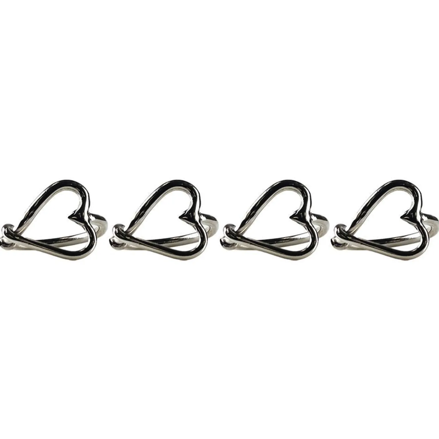 Love Heart Napkin Ring Set of 4