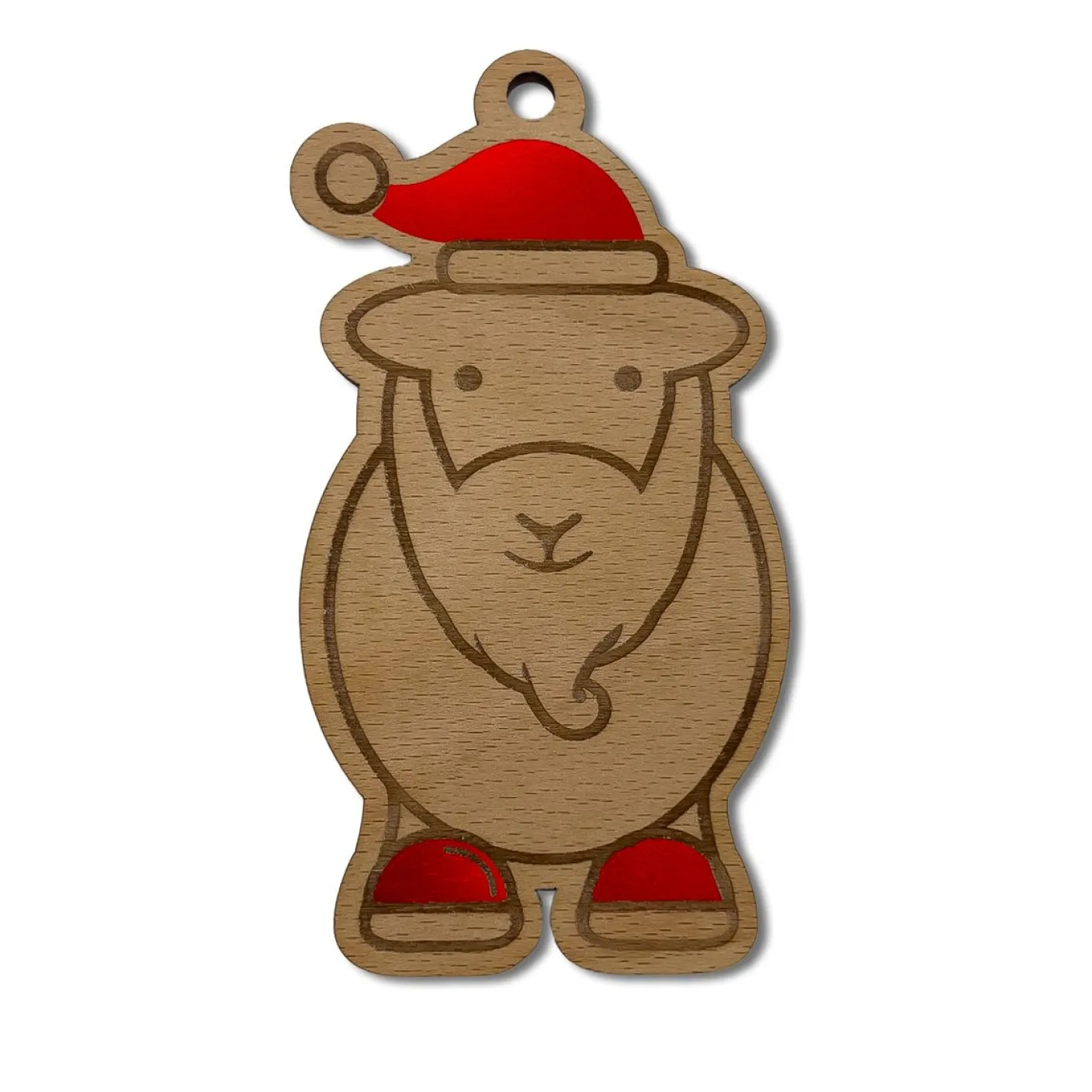 Herdy Santa Wooden Christmas Decoration