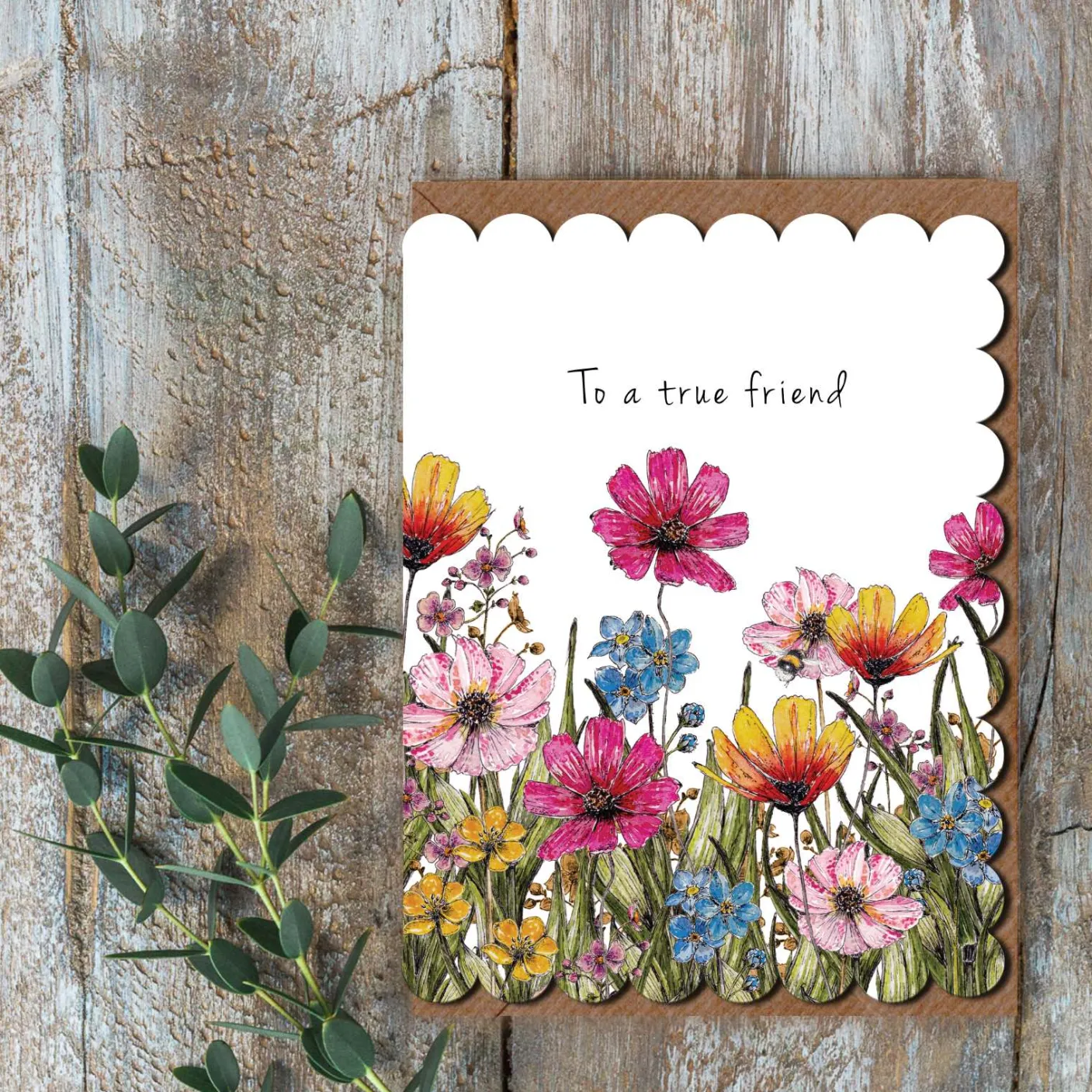 'To A True Friend' Greeting Card