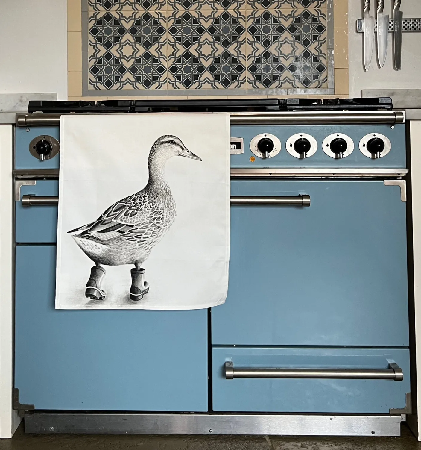 Runaway Duck Tea Towel
