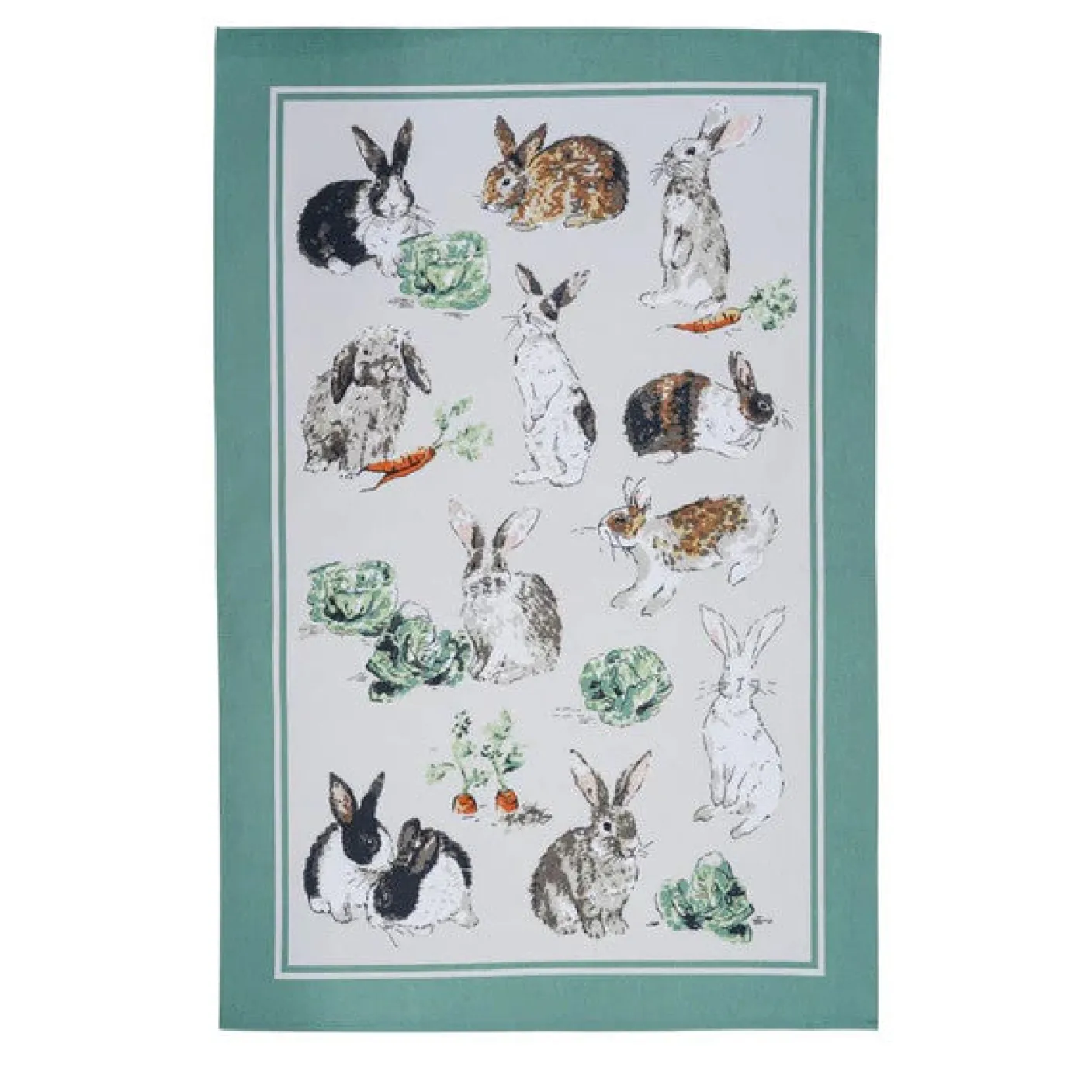 Rabbit Patch Tea Towel