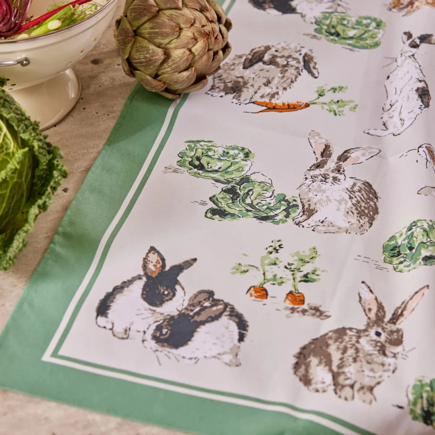 Rabbit Patch Tea Towel