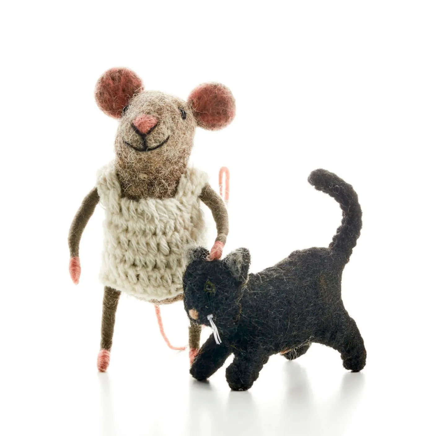 Cat Lady Mouse with Black Cat