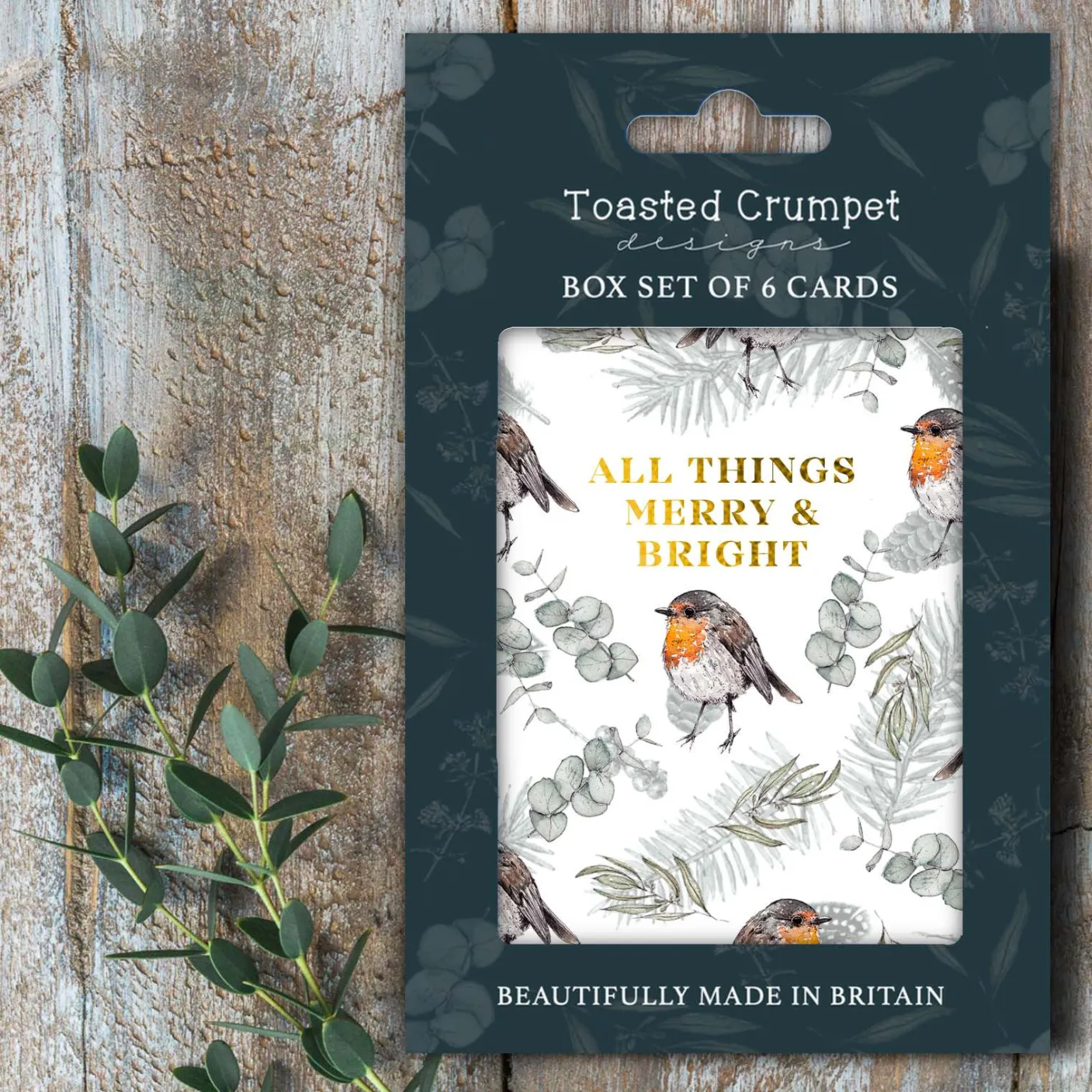 All Things Merry & Bright Set of 6 Boxed Mini Christmas Cards
