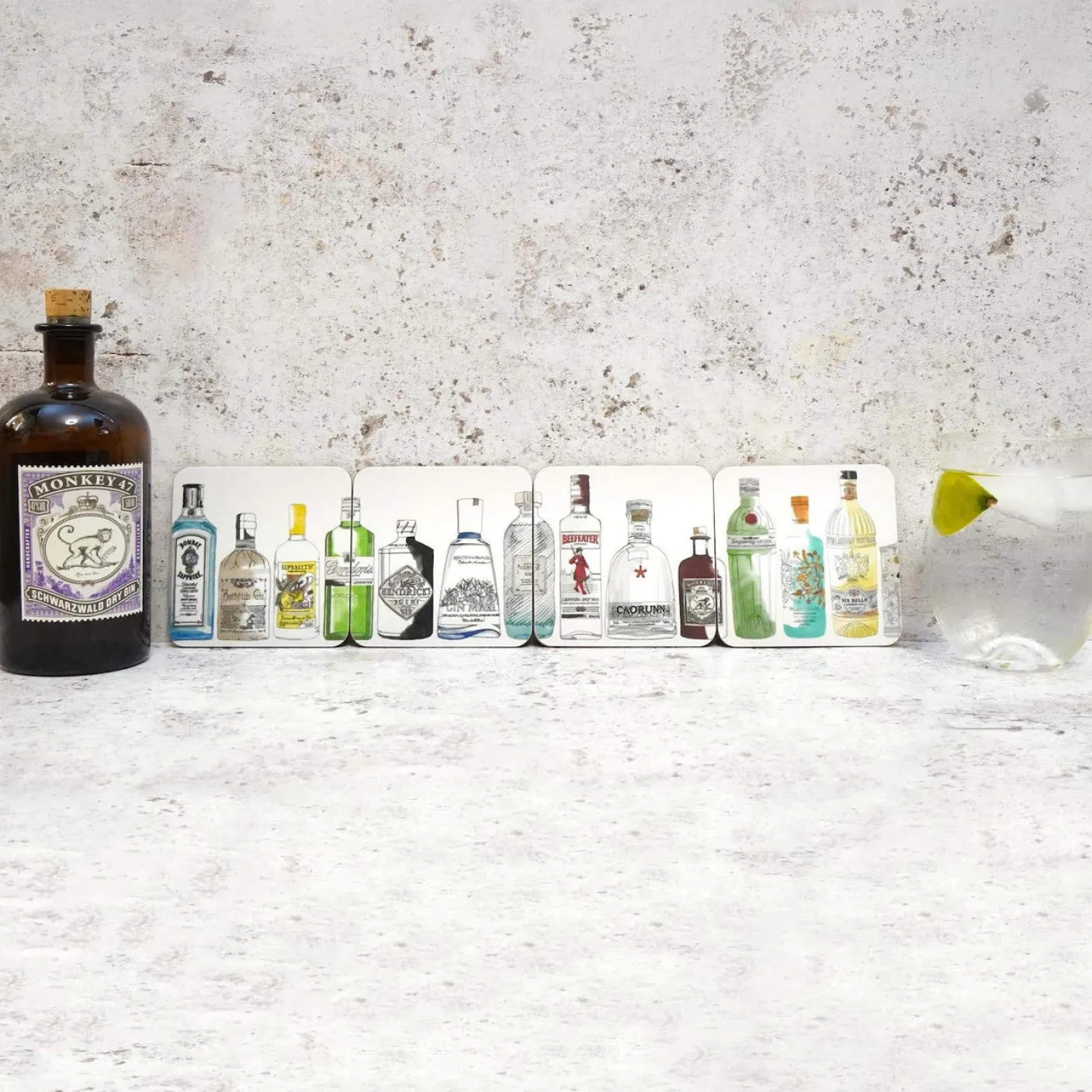 Gin Coaster Set by Corinne Alexander