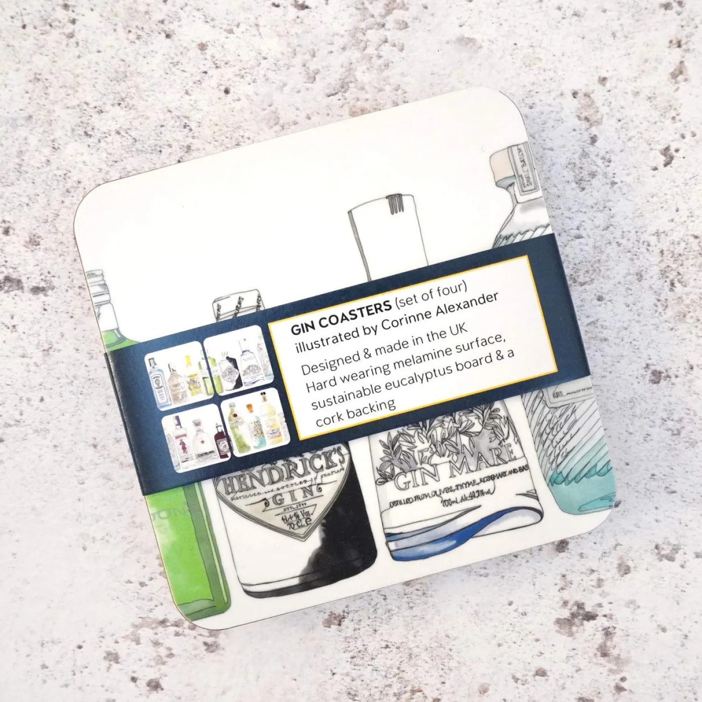 Gin Coaster Set by Corinne Alexander