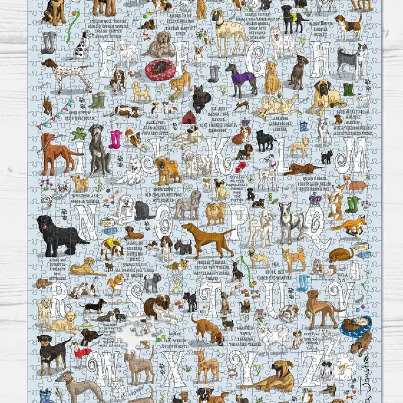 Dogs A-Z 1000 Piece Jigsaw Puzzle