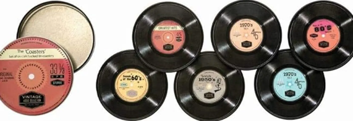 Vintage Record Coasters - Set of 6