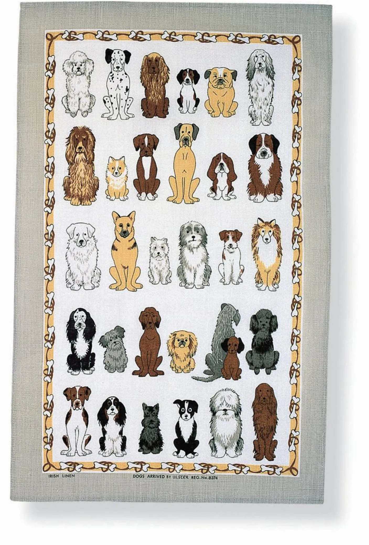 Dogs Arrived Cotton Tea Towel