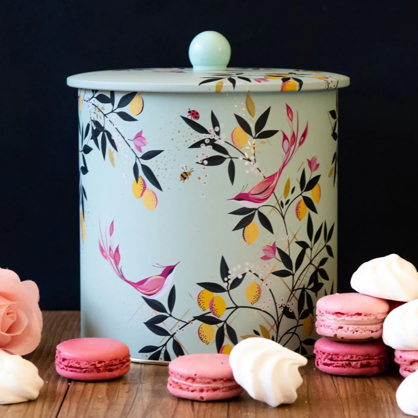 Duck Egg Orchard Biscuit Barrel