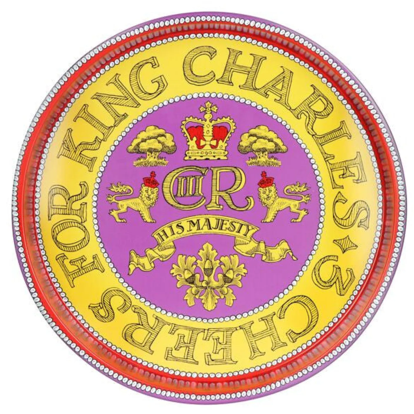 King Charles III Coronation Deepwell Tin Tray