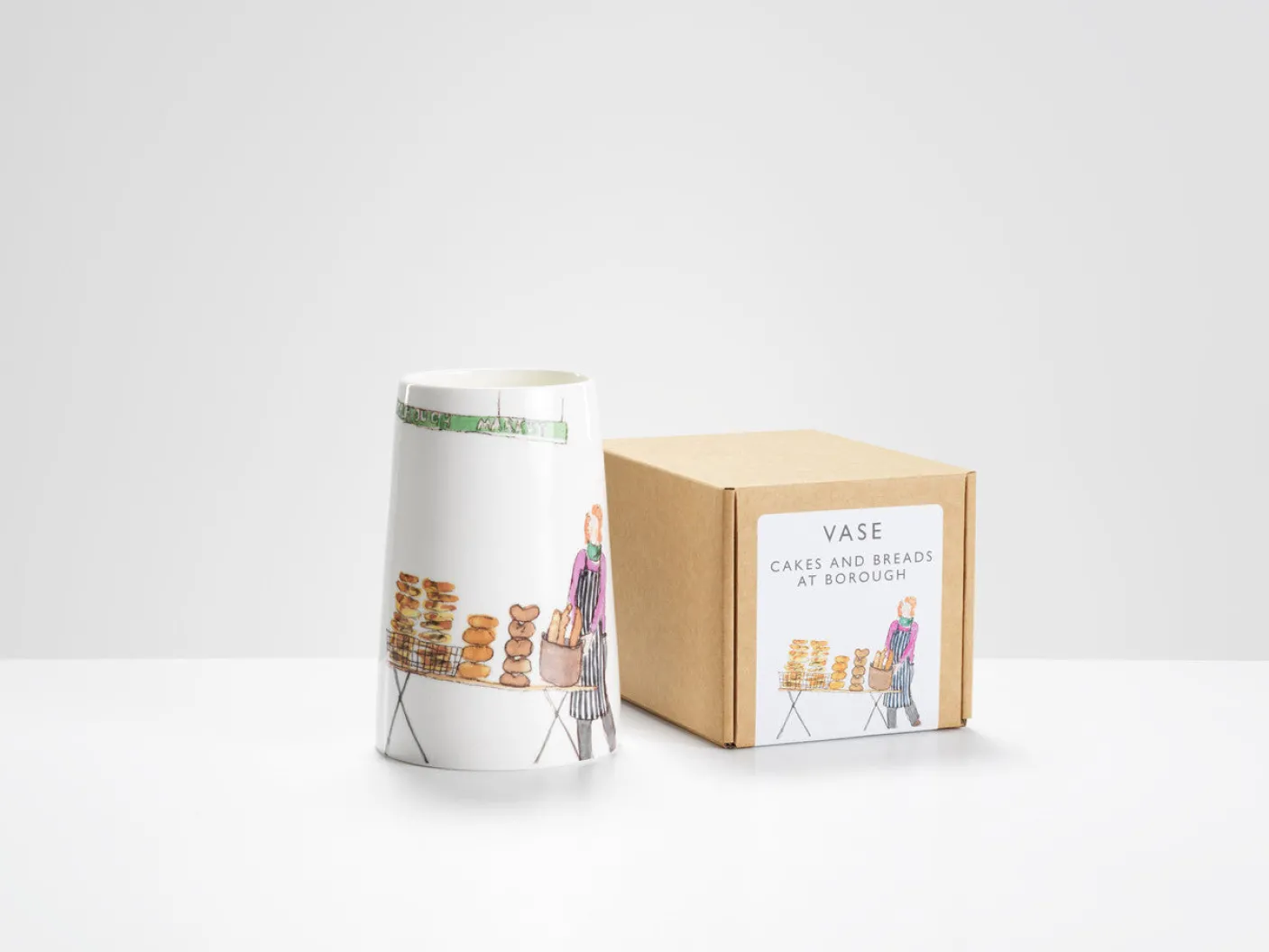 Cakes and Breads at Borough Market Vase