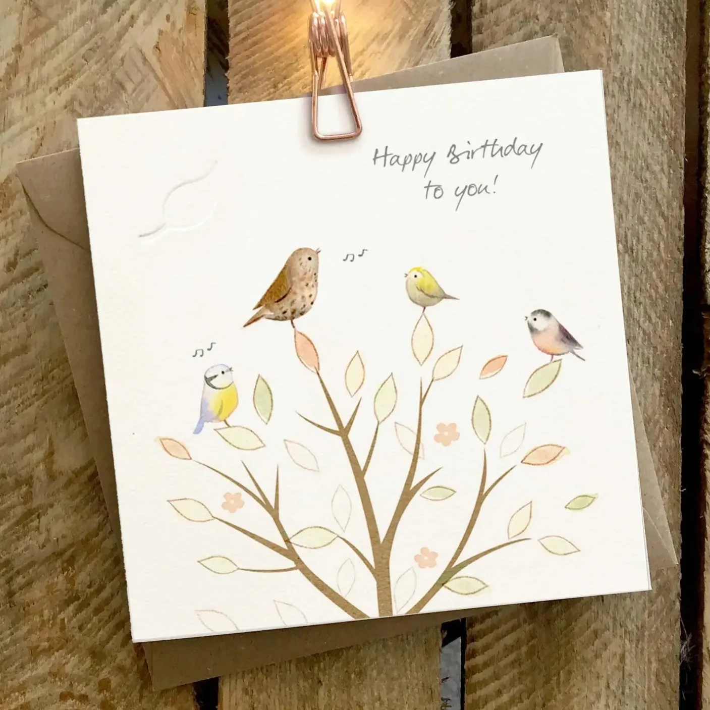 Birthday Wishes Birds in a Tree Birthday Card