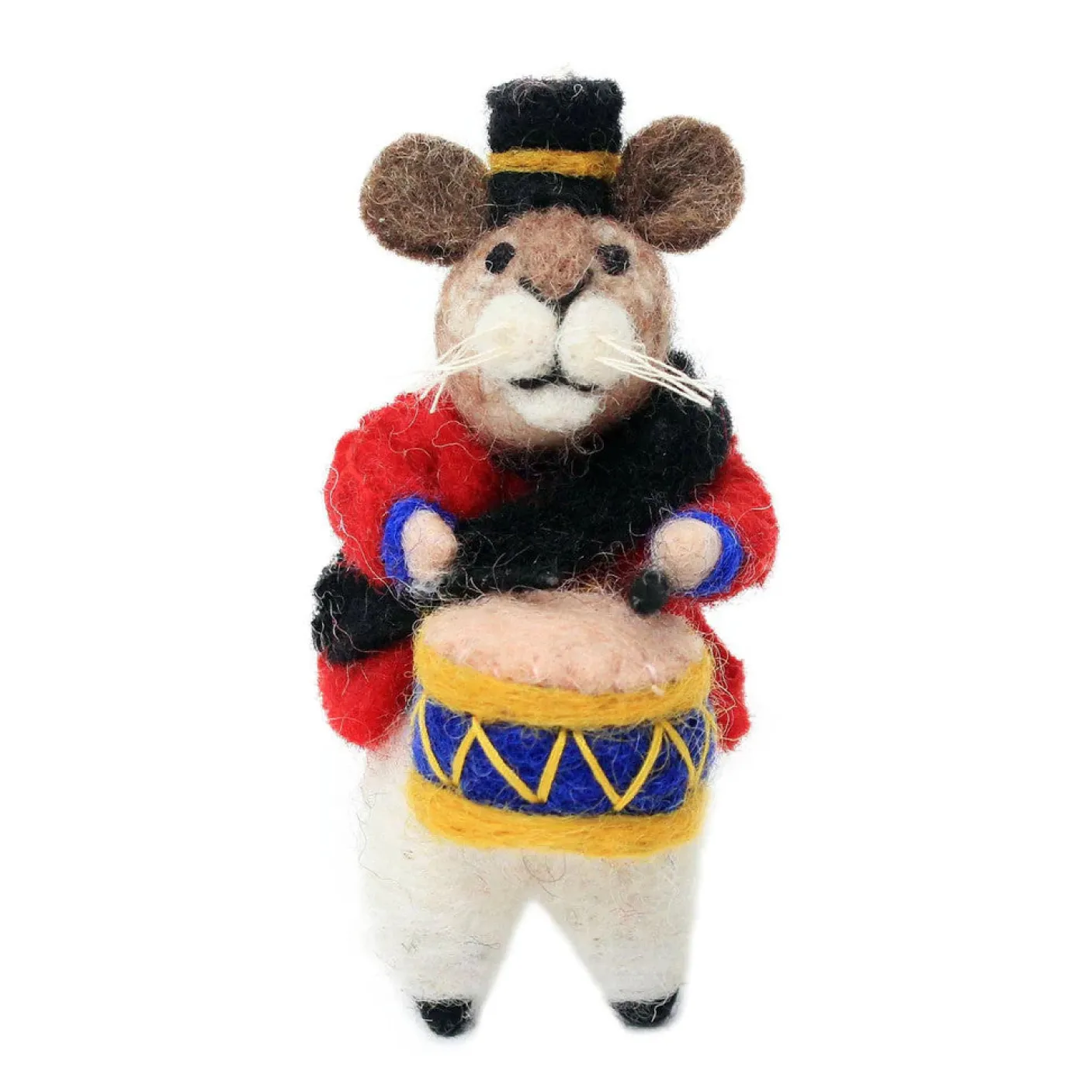 Little Drummer Mouse Felt Decoration