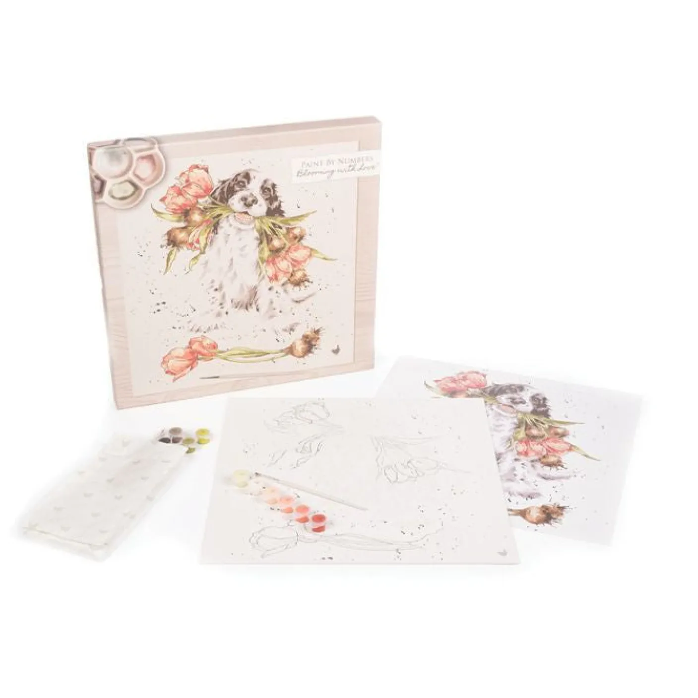 'Blooming with Love' Spaniel Paint by Numbers Kit