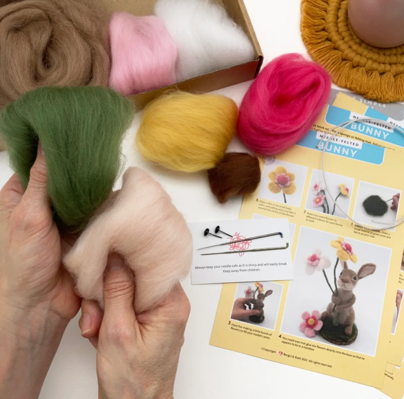 Bunny Needle Felting Kit
