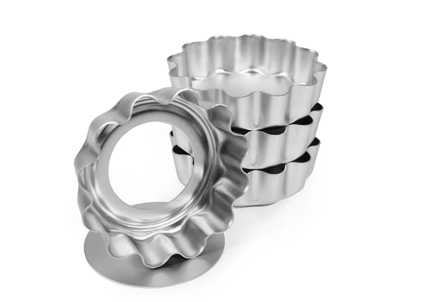 3 1/2 inch Mini Fluted Flans - Set of 4