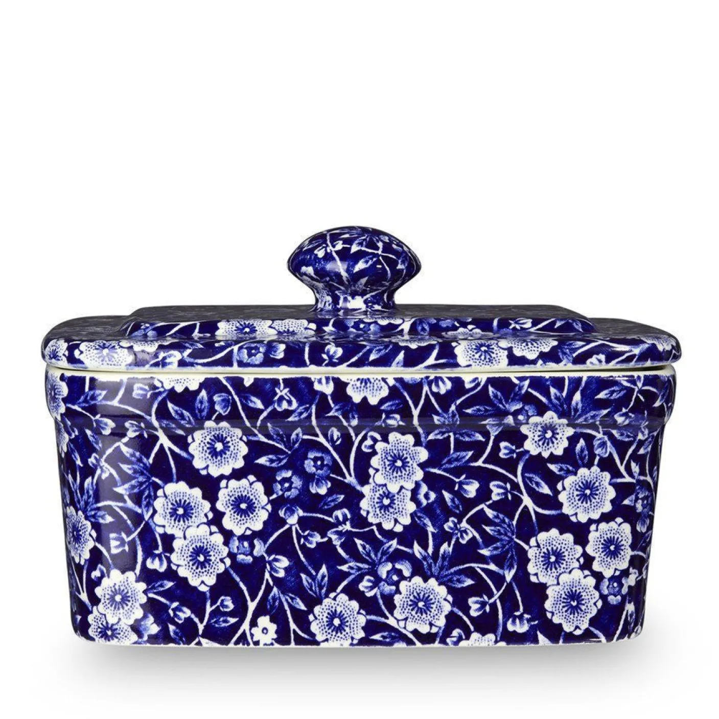 Blue Calico Butter Dish