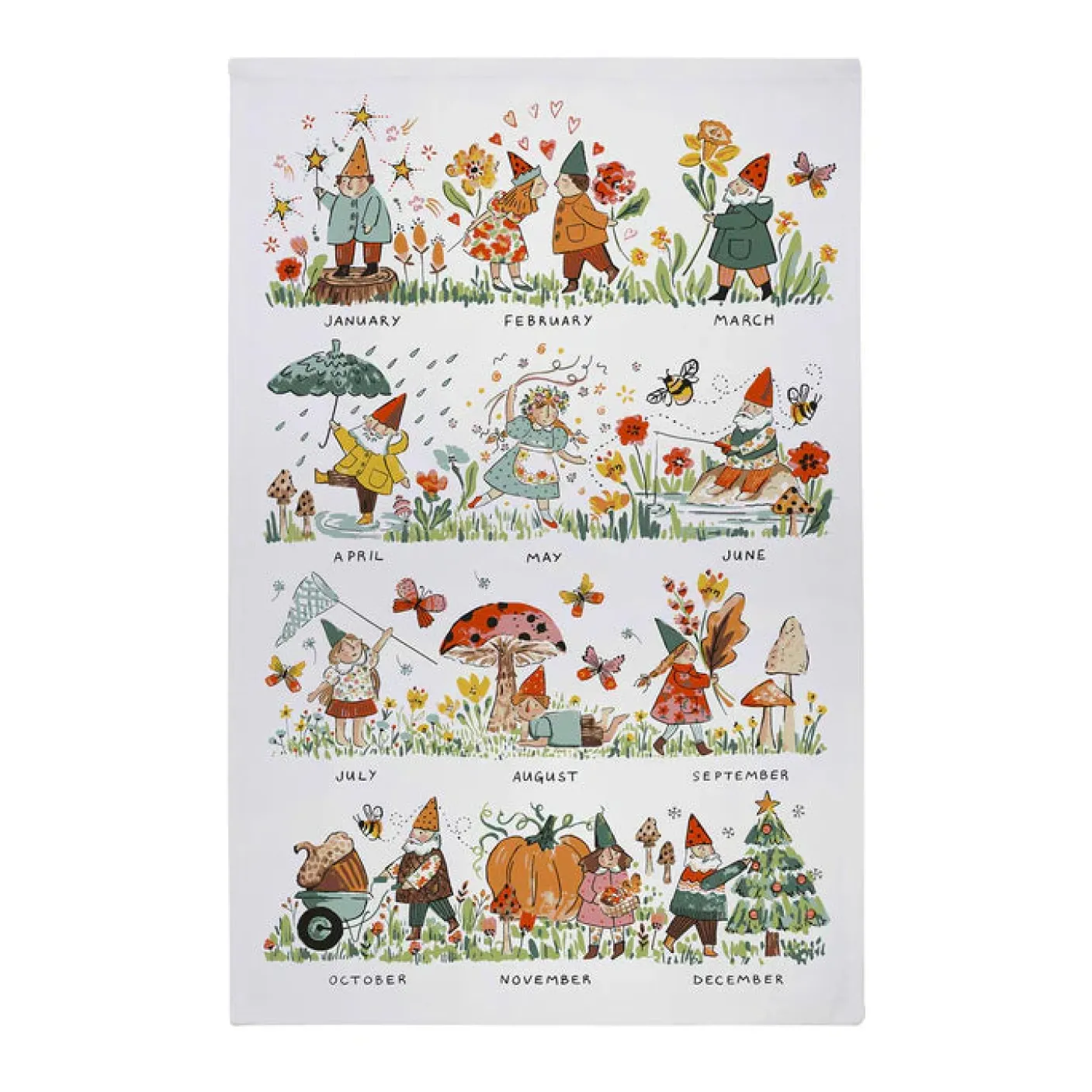 Gnome For The Holidays Cotton Tea Towel